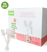 VUXHUAR Baby Tongue Cleaner 96-Count, Newborn Oral Care Gauze Swabs – Soft Disposable Mouth Wipes...