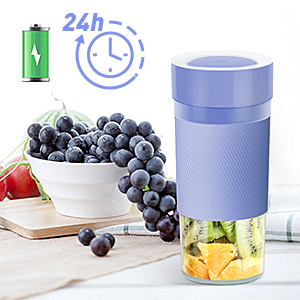 Feature: 24h-2000mAh Battery: Cordless portable blender with 2000mAh battery.