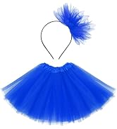 Haakong Layered Tulle Tutu for Girls with Headband Ballet Dressing Up Princess Tutu Skirt for Hal...