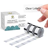 Label Maker Tape - D30 Transparent Clear Label, Waterproof Thermal Printer Label, 14x30mm/0.55x1....