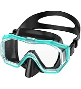 WSTOO Adults Swim Goggles with Nose Cover,HD 3-Window Wide Vision Lens Snorkel Diving Swimming Ma...