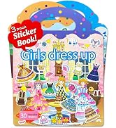 Benresive Reusable Sticker Books for Toddlers, 3 Sets Travel Stickers for Kids, Toddler Sticker B...