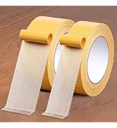 WINNOW - 2 Packs Double-Sided Mesh Carpet Tape,Double Sided Tape Heavy Duty 1 in x 66 FT and 2 in...