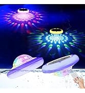 Solar Floating Pool Lights, USB Rechargeable Pool Lights That Float with Remote, 6.7'' 2600mAh IP...