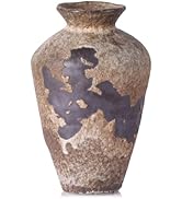 8.7" Vintage Rustic Vase, Terracotta Decor Terra Cotta Vase, Distressed Farmhouse Décor, Pottery ...