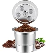 Stainless Steel Reusable K Cups for K eurig Supreme & Supreme Plus, Reusable K Cups Five Hole Uni...
