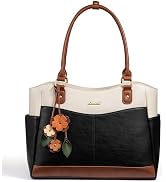 LOVEVOOK Laptop Bag for Women, Original Vintage Work Tote Bag Computer Office Teacher Bag with Fl...