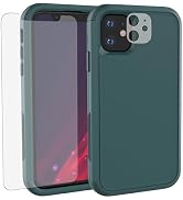 X-belmox Shockproof Designed for iPhone 11 Case with Glass Screen Protector, Military Grade Drop ...