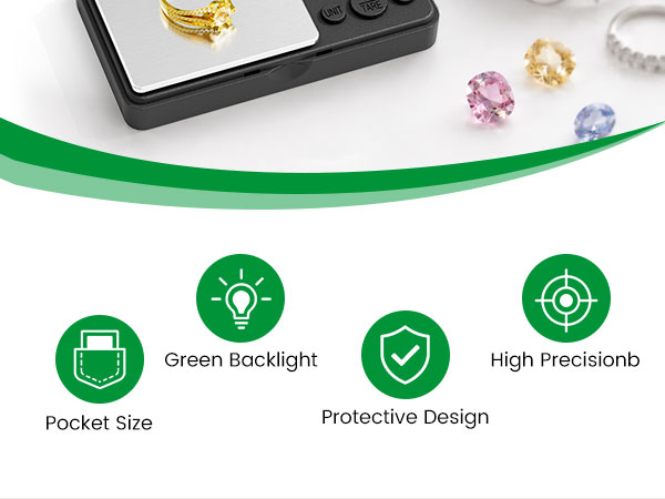 Measures up to 500g with 0.01g readability for accurate everyday weighing.