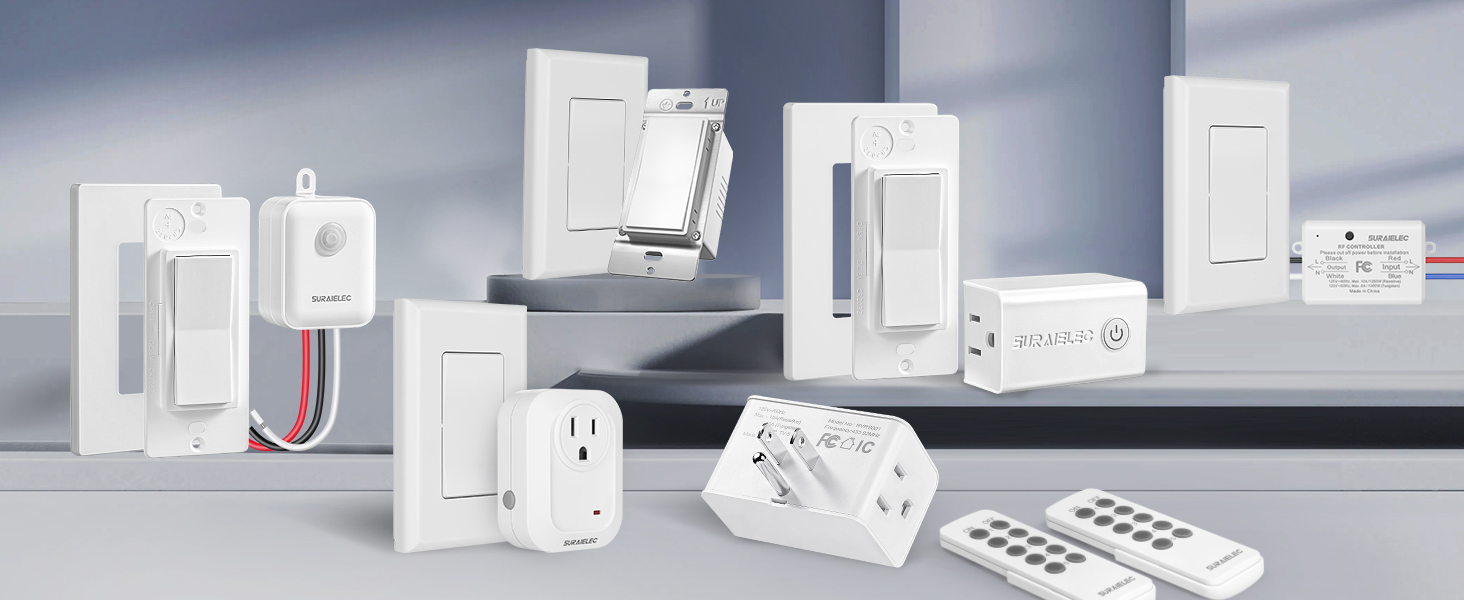 wireless smart light switches, remote control outlets