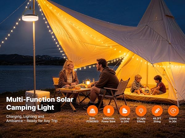 Solar Camping String Lights