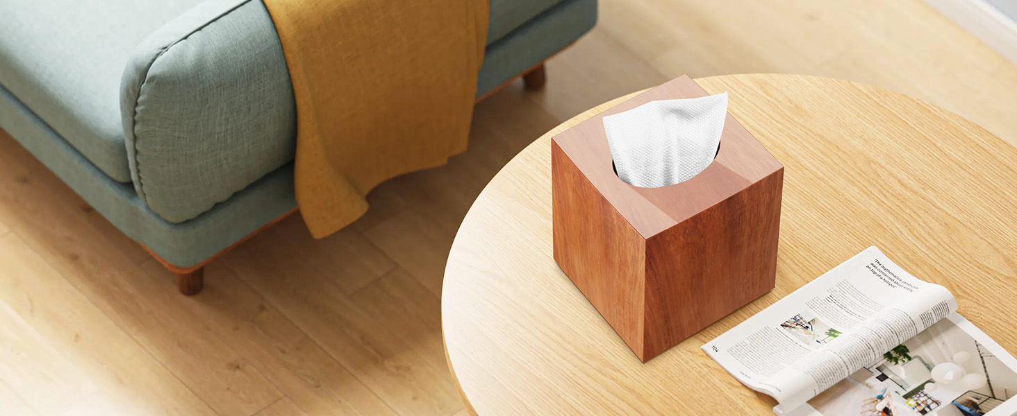 wooden tissue box cover