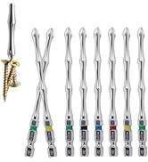 Hitscrews Magnetic Screwdriver Bits PH2#2 (S2 Steel, White Chrome, 4 Inch Long, CNC Phillips Tip)...