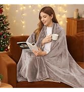 BRILLIO Electric Heated Blanket 72"x84" Full Size Flannel Fleece - 4 Heat Settings & 10H Auto Shu...