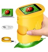 Alotwan Microscope for Kids 1000X Digital, Handheld Kids Microscope HD Screen Video Record, Porta...