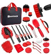 25Pcs Car Detailing Kit, Car Cleaning Kit with Drill Brushes and Interior Tools, Wheel Hub Cleane...