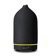 Gooamp 200ML Ceramic Essential Oil Diffuser - Ultrasonic Aromatherapy & Humidifier with 7-Color L...