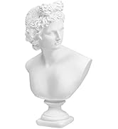 Norrclp 12.6in Greek Statue of Apollo, Classic Roman Bust Greek Mythology Sculpture for Home Decor