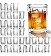 Flrolove 32 Pack Shot Glasses Bulk, 2.2 oz Tequila Shot Glasses Set, Small Glass Shot Glasses for...