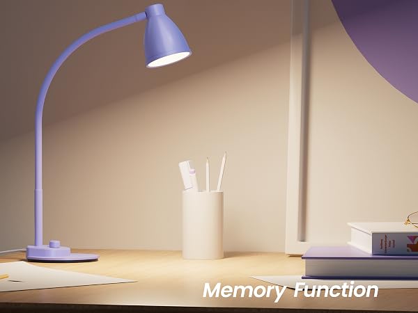 LED Desk Lamp with USB Charging Port Dimmable Reading Lamp Task Table Light Office Dorm Bedside