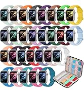 Kounlsyam 28 Pack Bands Compatible with Apple Watch Band 49mm 46mm 45mm 44mm 42mm 41mm 40mm 38mm ...