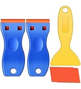 2Pack Double Edged Plastic Razor Blades Scraper Tool,1Spatula,10blades,No Scratch Sticker Removal...