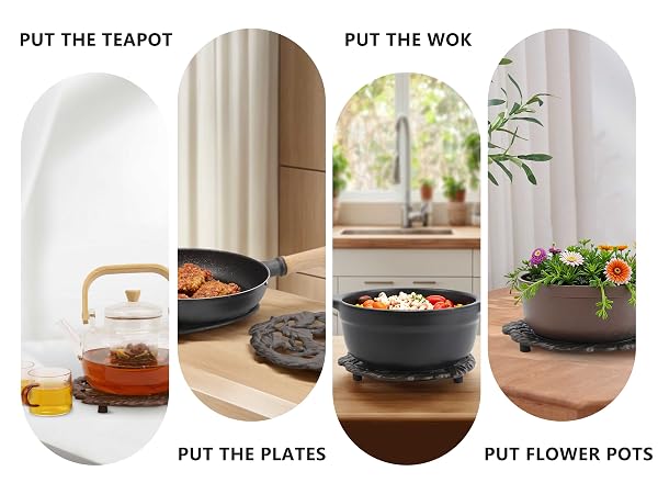 trivets for hot dishes metal
