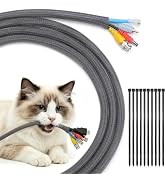 Yecaye 30ft - 1/2 inch Cord Protectors from Pets no Chew, Grey | Split Cable Management Sleeves, ...