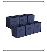 Sorbus Foldable Storage Cubes - 6 Fabric Baskets for Organizing Pantry, Closet, Shelf, Nursery, P...