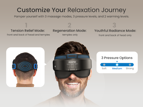 Eyeris Masc Heated Head & Eye Massager for Migraines