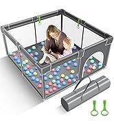 GENTEACO Baby Playpen, 50x50inch Large Play Pen for Babies and Toddlers, Baby Fence Play Yard, Sa...