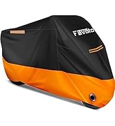 Favoto Motorcycle Cover Reflective 96.5 inches Length All Season Universal Weather Waterproof Sun...