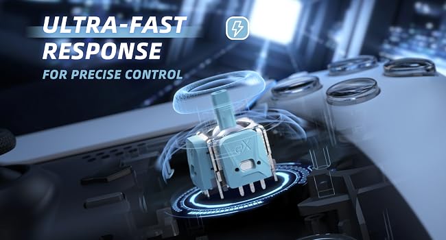 eXtremeRate eXhall Digital Calibrable Hall Effect Thumbstick Kit for PS5 Controller