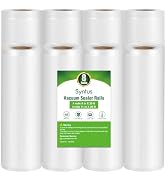 Syntus Vacuum Sealer Bag for Food, 4 Rolls 11" x 20' and 4 Rolls 8" x 20' | 8 Pack, BPA Free, Cus...