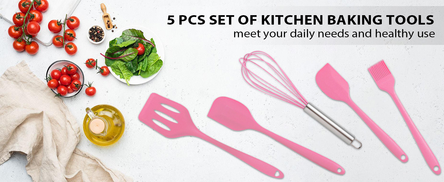 Silicone Spatula Set Spatulas Silicone Heat Resistant Rubber Spatula Silicone Spatula for Cooking