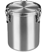 Tanjiae Stainless Steel Coffee Canister for Ground Coffee | 100% Airtight Metal Food Storage Cont...