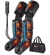 SHINE WELL Leg Massager with Heat and Compression,Full Leg Massager for Circulation and Pain Reli...