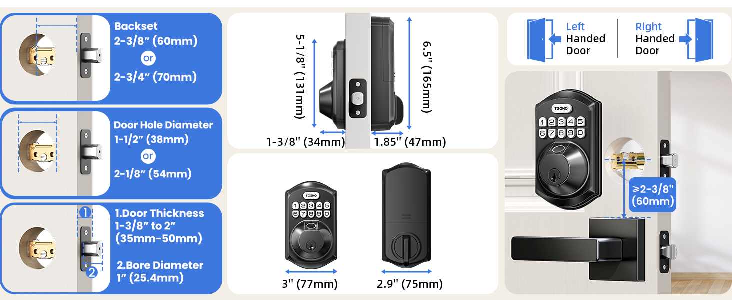 Suitable for front doors, side doors, basements, and storage rooms