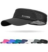 Sukeen Sports Sun Visor Men Women Lightweight Packable Cooling Stretchy Visor Hat for Running, Te...