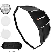 K&F CONCEPT 35''/90cm Octagonal Softbox, Quick Release Bowens Mount Softbox with Honeycomb Grid, ...