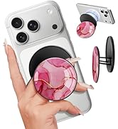 LISEVO Magnetic Phone Grip Compatible with MagSafe - Magnet Phone Grip Stand Magnetic Removable F...