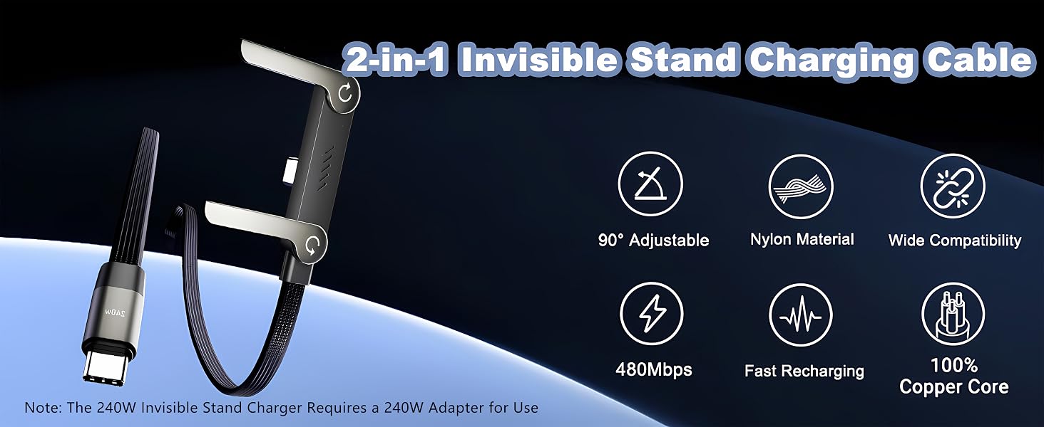 charging cable with stand