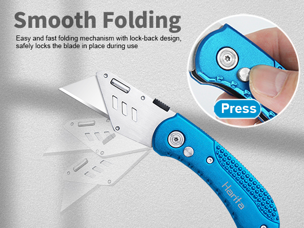 Harita box cutter utility knife-blue-01L