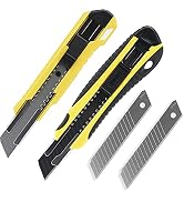 DOWELL Utility Knife Retractable Box Cutters Extra Smooth with Snap-off Slot HY040107