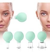 Meifuly Facial Cupping Set, 4 PCS Silicone Vacuum Suction Face Massage Cups, Skin Tightening Kit ...