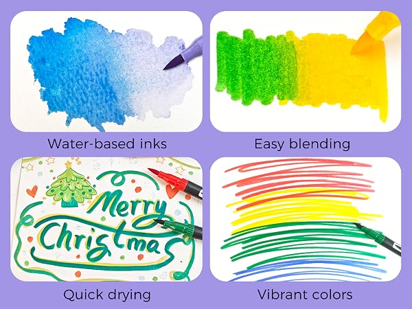 Dual-Tip Watercolor Pens Set