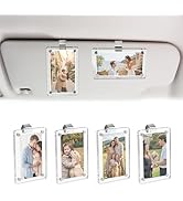 CHOSMOYI 4 Packs Car Picture Holder for Sun Visor, Car Photo Holder for 3 Inch Photos, Visor Magn...