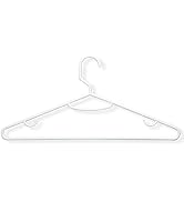 Honey-Can-Do HNG-01523 Recycled Plastic Hangers, White, 15 Count (Pack of 1)