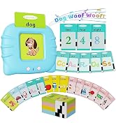 Aullsaty Toddler Toys Talking Flash Cards for 1 2 3 4 5 6 Year Old Boys and Girls, Autism Sensory...