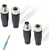 PG7 M12 5 Pin Socket Panel Aviation Wire Connector Gold-Plated Copper Metal Contacts Male & Femal...